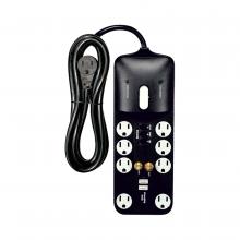 Satco 91/234 - BLACK 8 OUTLET SURGE PROTECTOR