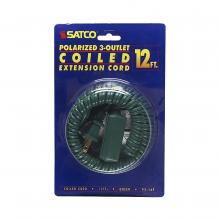 Satco 93/169 - 12 FT. GREEN COILED CORD