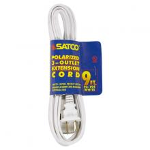 Satco 93/194 - 9' WHT. EXTENSION CORD 16/2