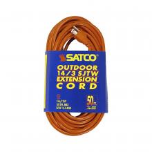 Satco 93/5009 - 50 FT 14-3 SJTW ORANGE CORDS