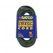 Satco 93/5025 - 50FT 16/3 SJTW GREEN EXTENSION