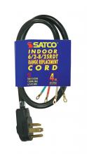 Satco 93/5033 - 4 FT 4 WIRE 6/2+8/2 SRDT BLK