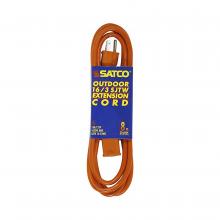 Satco 93/5034 - 8 FT 16/3 SJTW ORANGE OUTDOOR