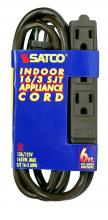 Satco 93/5044 - 6 FT 16/3 SJT BRN 3 WIRE GRD