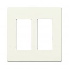 Satco 96/221 - CLARO 2 GANG WALLPLATE WH