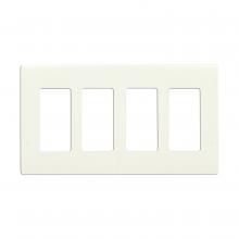 Satco 96/421 - CLARO 4 GANG WALLPLATE WH