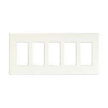 Satco 96/521 - CLARO 5 GANG WALLPLATE WH