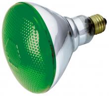 Satco S4427 - 100W BR-38 GREEN 120V.