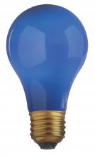 Satco S6092 - 25W A19 CERAMIC BLUE 130V