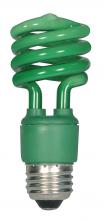 Satco S7272 - 13T2/E26/GREEN/120V/1PK