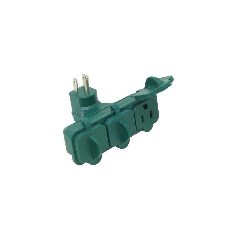 ADAPTER- OUTDOOR 3 OUTLET RIGHT ANGLE<span class=' ItemWarning' style='display:block;'>Item is usually in stock, but we&#39;ll be in touch if there&#39;s a problem<br /></span>