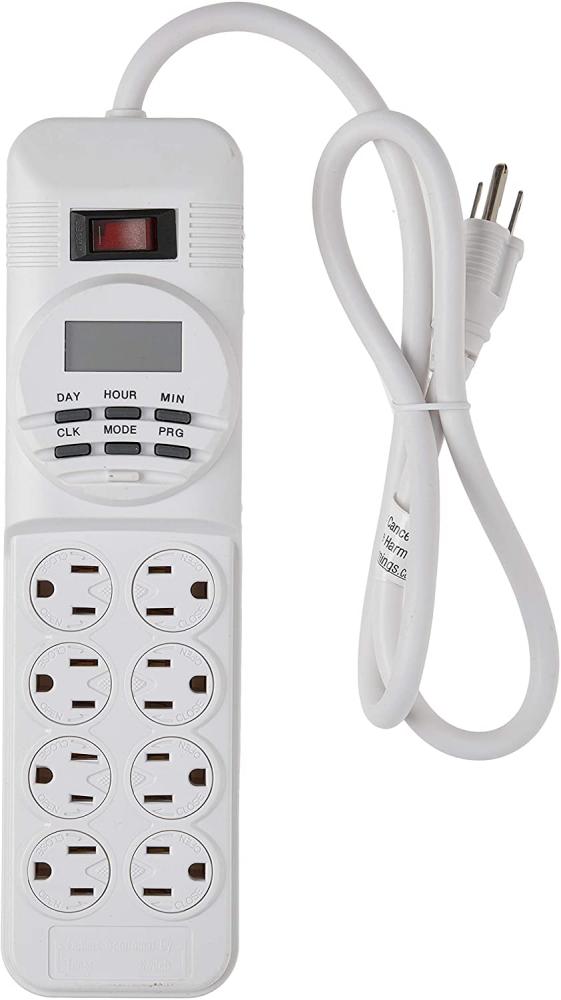 TIMER, INDOOR 8-OUT DIGITAL POWER STRIP<span class=' ItemWarning' style='display:block;'>Item is usually in stock, but we&#39;ll be in touch if there&#39;s a problem<br /></span>