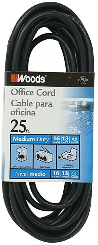 OFFICECORD, 16/3 SJTW 25&#39; BLACK W<span class=' ItemWarning' style='display:block;'>Item is usually in stock, but we&#39;ll be in touch if there&#39;s a problem<br /></span>