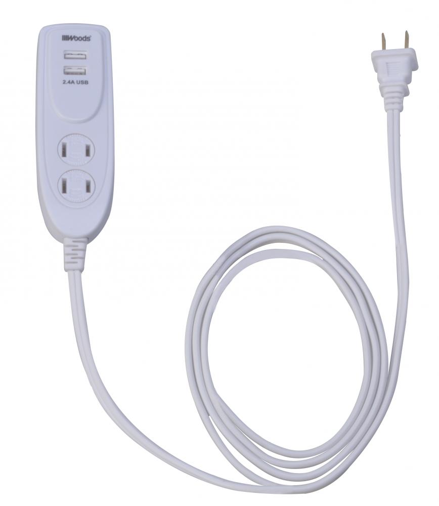 POWERSTRIP, DSKTP USB 2 OUT 2.4A WH<span class=' ItemWarning' style='display:block;'>Item is usually in stock, but we&#39;ll be in touch if there&#39;s a problem<br /></span>