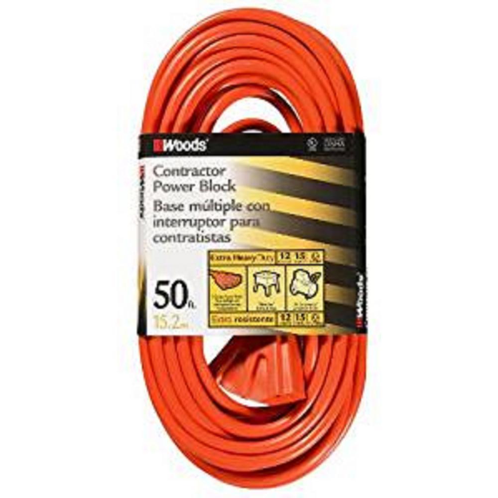 EXTCORD, 12/3 SJTW 50&#39; ORANGE TRI W<span class=' ItemWarning' style='display:block;'>Item is usually in stock, but we&#39;ll be in touch if there&#39;s a problem<br /></span>