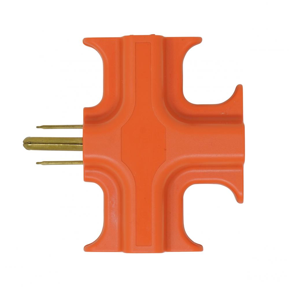 WALL TAP, 3 OUTLET ORANGE<span class=' ItemWarning' style='display:block;'>Item is usually in stock, but we&#39;ll be in touch if there&#39;s a problem<br /></span>