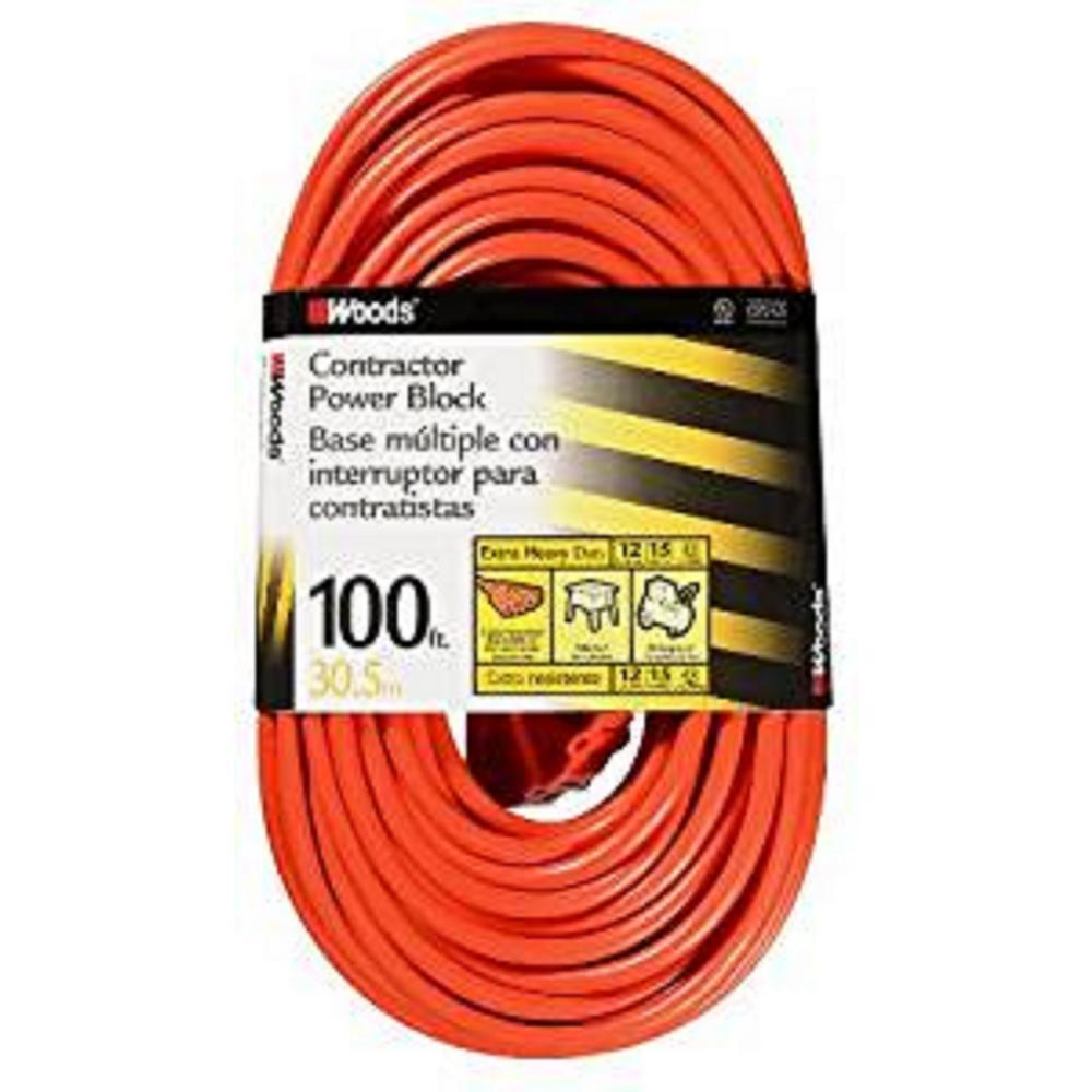 EXTCORD, 12/3 SJTW 100&#39; ORANGE TRI W<span class=' ItemWarning' style='display:block;'>Item is usually in stock, but we&#39;ll be in touch if there&#39;s a problem<br /></span>