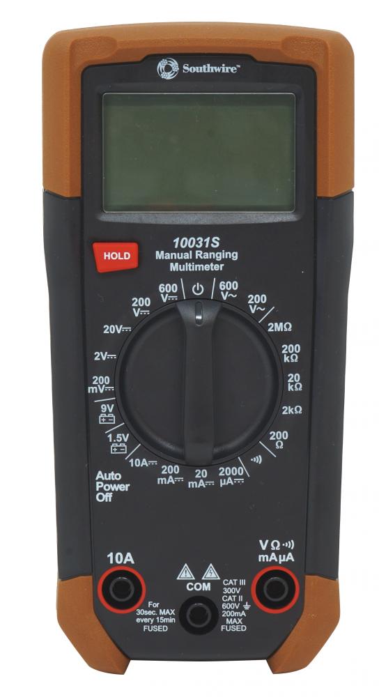 600V 7-Function Manual-Ranging Multimeter<span class='Notice ItemWarning' style='display:block;'>Item has been discontinued<br /></span>