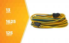 Southwire 024398826 - CORD, LOCKING 14/3 100' SJTW YELLOW