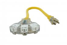 Southwire 2882 - EXTCORD, 12/3 SJTW 2' YELLOW LE TRI YJ