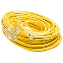 Southwire 2820 - EXTCORD, 12/3 SJTW 100' YELLOW LE TRI YJ