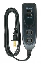 Southwire 41225 - POWERSTRIP, DSKTP USB 2 OUT 2.4A BLK