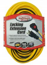 Southwire 025388828 - CORD, LOCKING 12/3 50' SJTW YELLOW