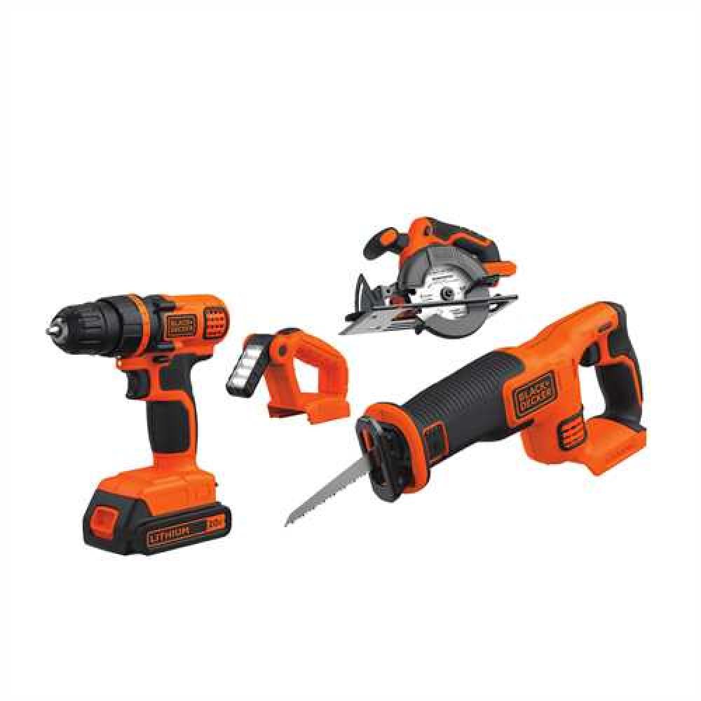 20V MAX* Lithium Ion 4 Tool Combo Kit: Drill/Driver, Circular Saw, Reciprocating Saw and Work Light<span class=' ItemWarning' style='display:block;'>Item is usually in stock, but we&#39;ll be in touch if there&#39;s a problem<br /></span>