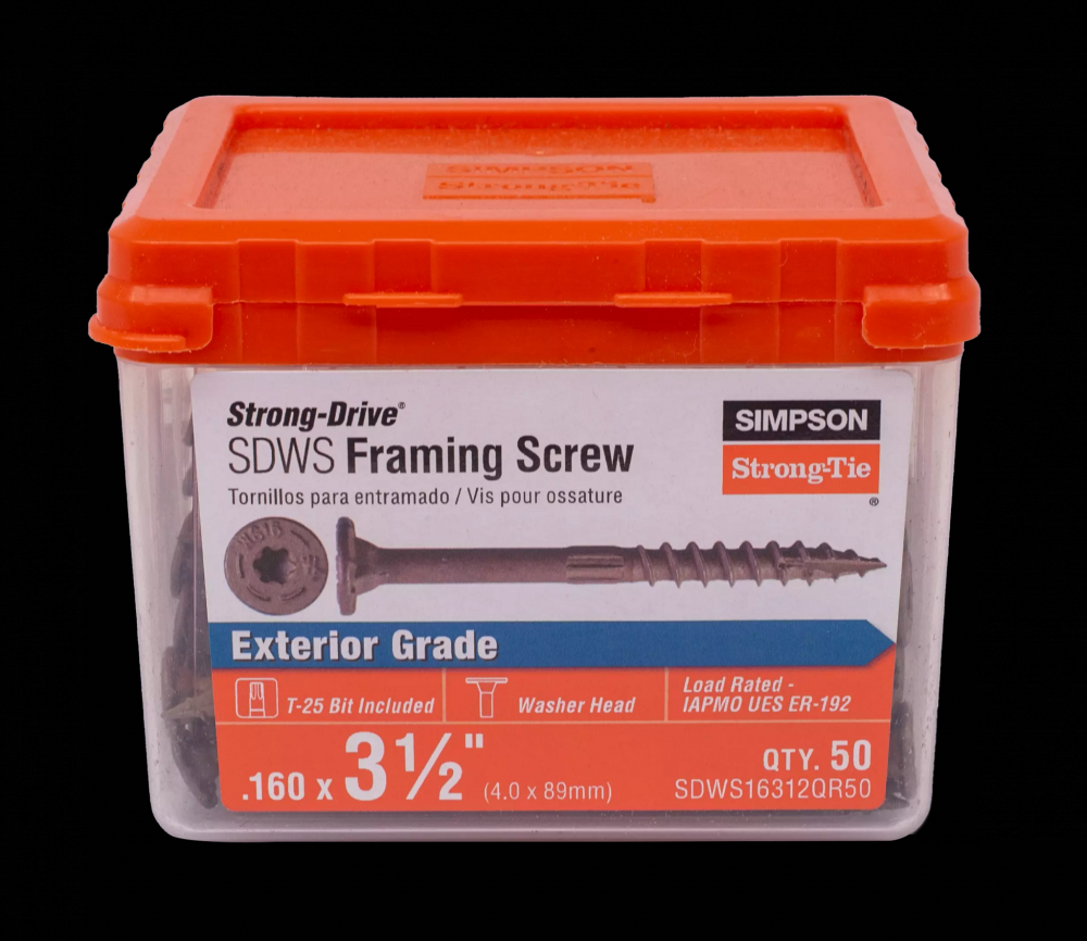 Strong-Drive® SDWS™ FRAMING Screw - 0.160 in. x 3-1/2 in. T25, Quik Guard®, Tan (50-Qty)<span class=' ItemWarning' style='display:block;'>Item is usually in stock, but we&#39;ll be in touch if there&#39;s a problem<br /></span>