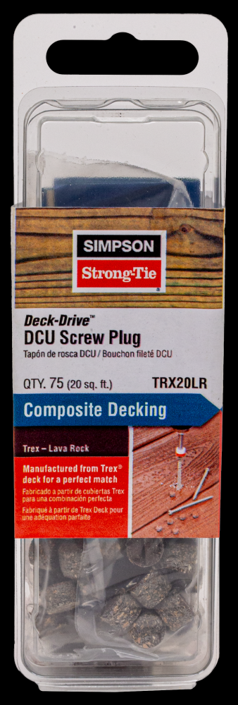 Deck-Drive™ DCU Screw Plug - Trex Lava Rock (75-Qty)<span class=' ItemWarning' style='display:block;'>Item is usually in stock, but we&#39;ll be in touch if there&#39;s a problem<br /></span>