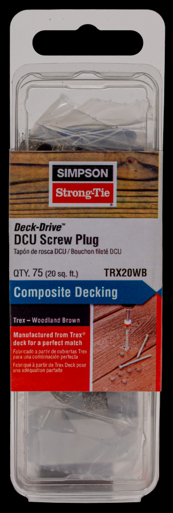 Deck-Drive™ DCU Screw Plug - Trex Woodland Brown (75-Qty)<span class=' ItemWarning' style='display:block;'>Item is usually in stock, but we&#39;ll be in touch if there&#39;s a problem<br /></span>