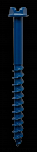 Simpson Strong-Tie TNT25234HC8 - Titen Turbo™ - 1/4 in. x 2-3/4 in. Hex-Head Concrete and Masonry Screw, Blue (8-Qty)