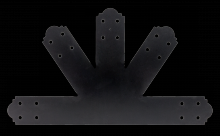 Simpson Strong-Tie APGP812 - Outdoor Accents® Mission Collection® 8:12 Pitch ZMAX®, Black Powder-Coated Gable Plate