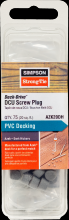 Simpson Strong-Tie AZK20DH - Deck-Drive™ DCU Screw Plug - Azek Dark Hickory (75-Qty)