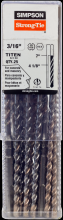 Simpson Strong-Tie MDPL01807H-R25 - 3/16 in. x 7 in. SDS-plus® Titen® Screw Drill Bit/Driver (25-Qty)