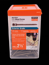 Simpson Strong-Tie DSVT212R240 - Deck-Drive™ DSV WOOD Screw - #10 x 2-1/2 in. T25, Flat Head, Quik Guard®, Tan (240-Qty)