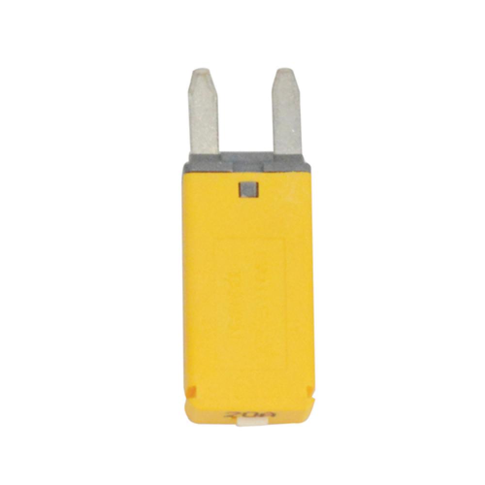 CIRCUIT BREAKER MANUAL RESET MINI BLADE 20A YELLOW<span class=' ItemWarning' style='display:block;'>Item is usually in stock, but we&#39;ll be in touch if there&#39;s a problem<br /></span>