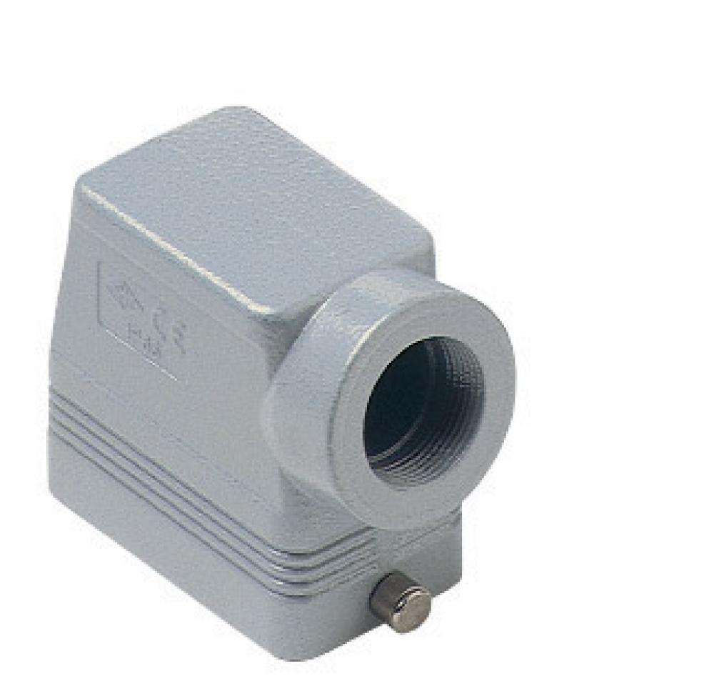 HOOD - 10P+Ground    TWO PEGS  SIDE ENTRY  HIGH CONSTRUCTION  CABLE GLAND NPT 1<span class=' ItemWarning' style='display:block;'>Item is usually in stock, but we&#39;ll be in touch if there&#39;s a problem<br /></span>