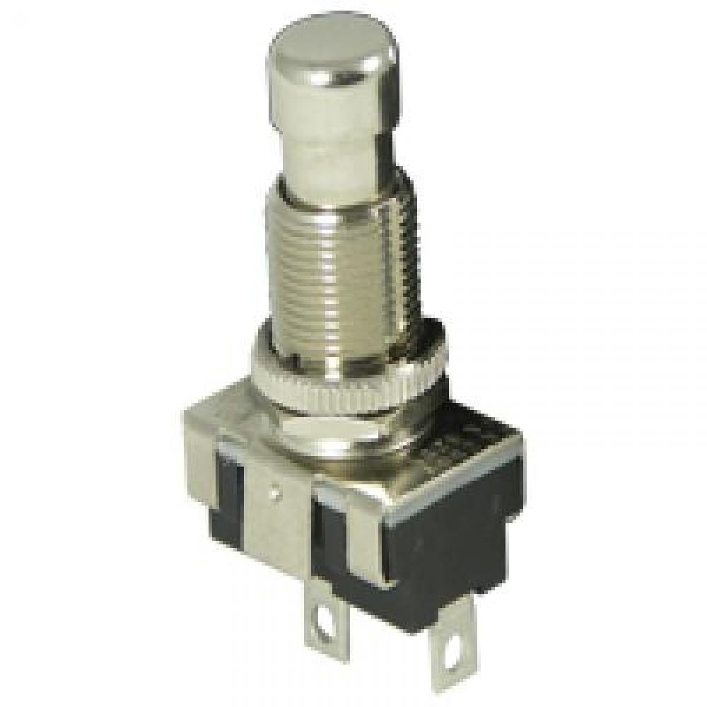 Switch Push Button On Off Spst Metal Plunger 6A<span class=' ItemWarning' style='display:block;'>Item is usually in stock, but we&#39;ll be in touch if there&#39;s a problem<br /></span>