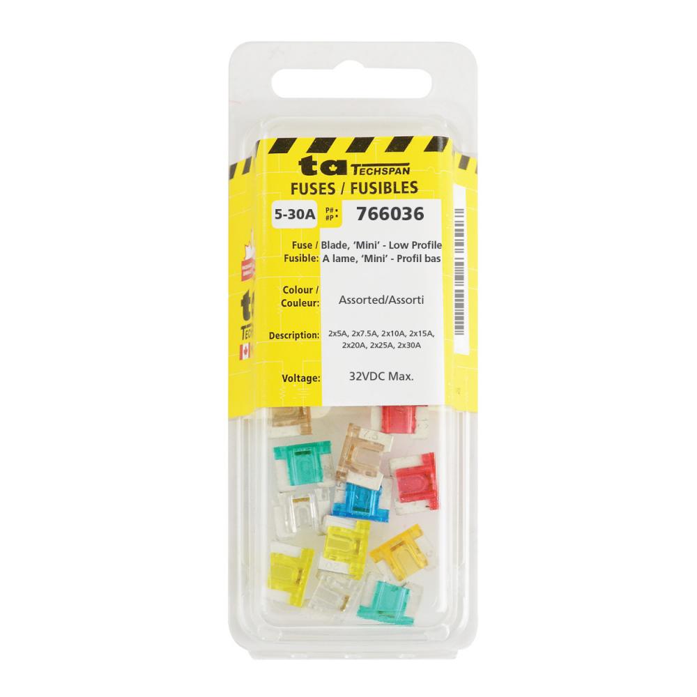 FUSE ASSORTMENT MINI LOW-PROFILE 14PCS<span class=' ItemWarning' style='display:block;'>Item is usually in stock, but we&#39;ll be in touch if there&#39;s a problem<br /></span>