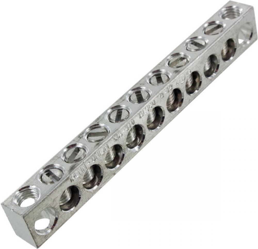 Aluminum Neutral bar, Tin Plated, 14-4 awg Copper and Aluminum, 9 circuits<span class=' ItemWarning' style='display:block;'>Item is usually in stock, but we&#39;ll be in touch if there&#39;s a problem<br /></span>