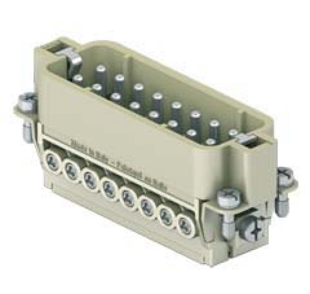 MALE INSERT - SCREW TERMINAL  16P+Ground  10A MAX - 600V<span class=' ItemWarning' style='display:block;'>Item is usually in stock, but we&#39;ll be in touch if there&#39;s a problem<br /></span>