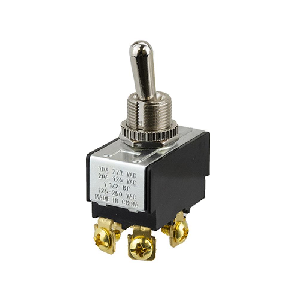 Switch Toggle On Off Dpst Bat Toggle Screw 20A<span class=' ItemWarning' style='display:block;'>Item is usually in stock, but we&#39;ll be in touch if there&#39;s a problem<br /></span>