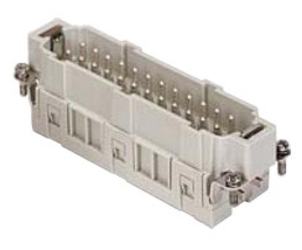 MALE INSERT - 24P 25-48+Ground  16A MAX - 600V  CAGE CLAMP<span class=' ItemWarning' style='display:block;'>Item is usually in stock, but we&#39;ll be in touch if there&#39;s a problem<br /></span>