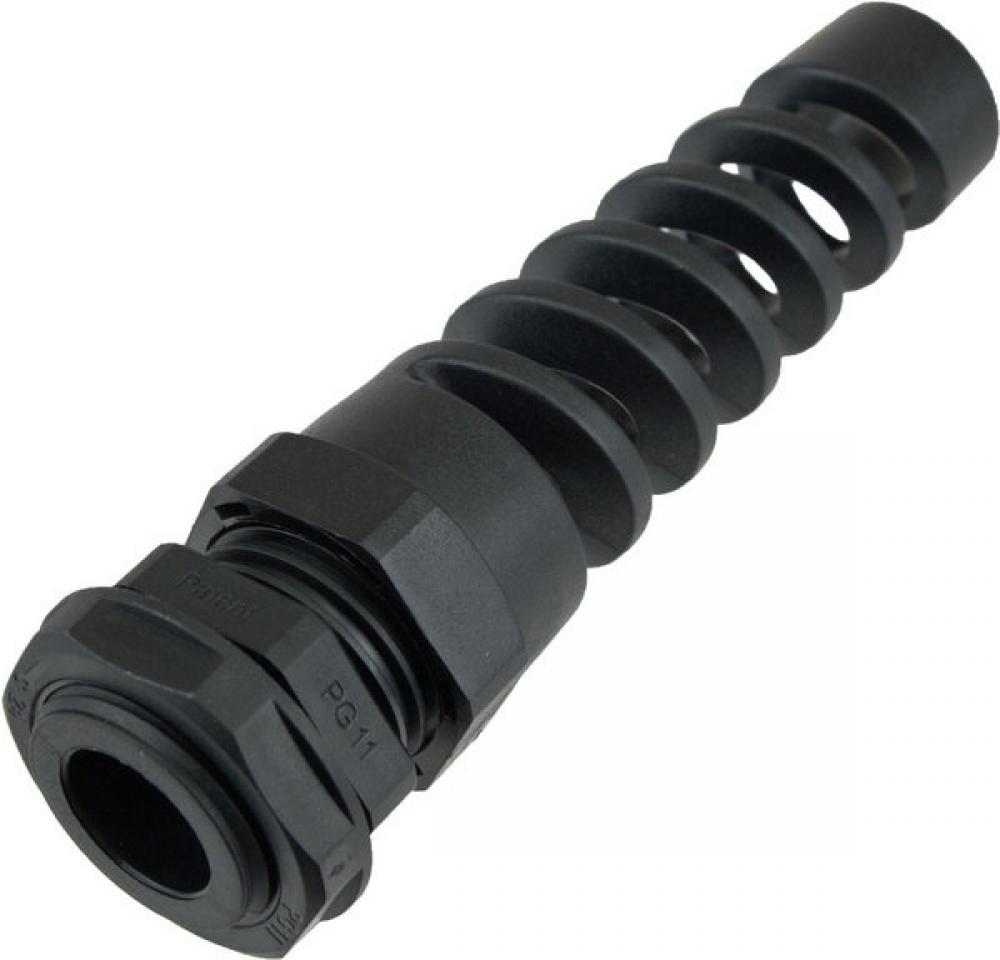 FLEX CONN Pg11  .11-.28in  BLACK c/w O-ring and locknut<span class=' ItemWarning' style='display:block;'>Item is usually in stock, but we&#39;ll be in touch if there&#39;s a problem<br /></span>