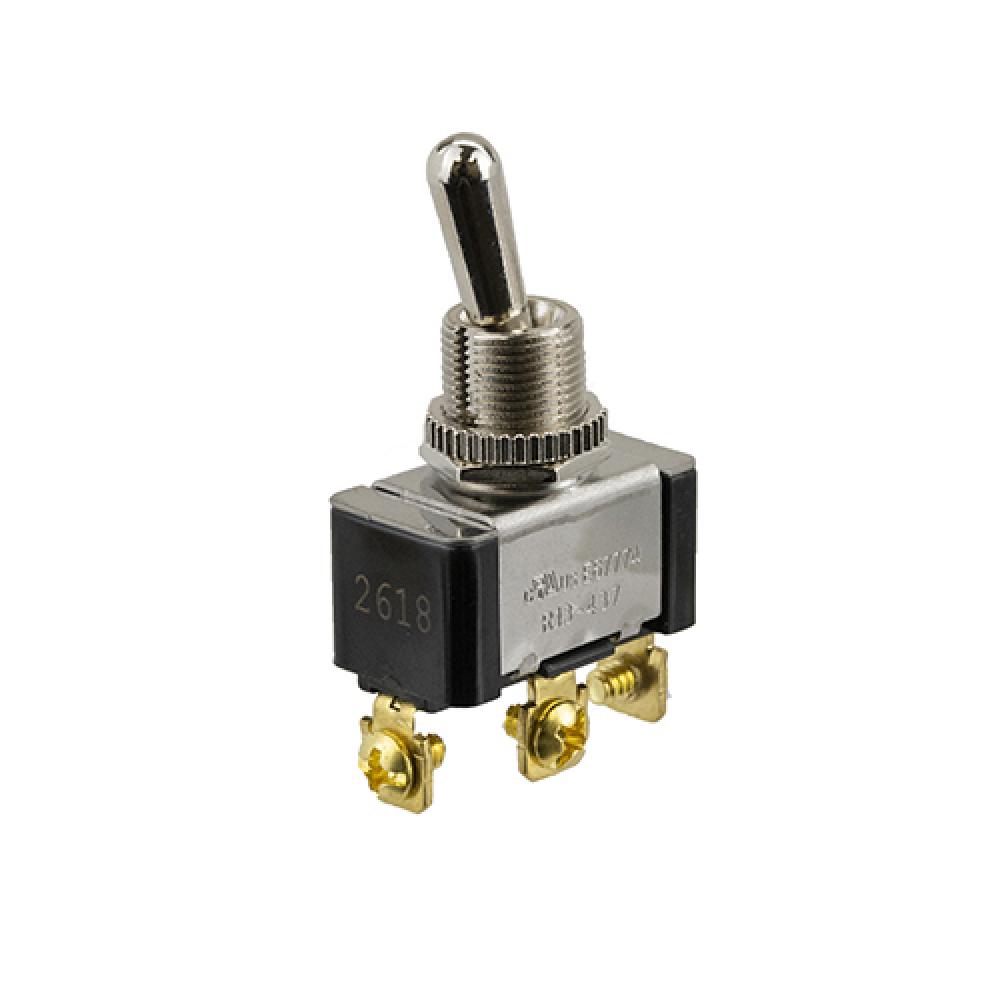 Switch Toggle On On Spdt Bat Toggle Screw 20A<span class=' ItemWarning' style='display:block;'>Item is usually in stock, but we&#39;ll be in touch if there&#39;s a problem<br /></span>