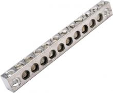 Techspan NA411 - Aluminum Neutral bar, Tin Plated, 14-4 awg Copper and Aluminum, 10 circuits