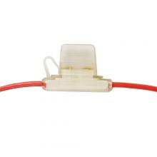 Techspan 664121 - FUSE HOLDER INLINE MAXI BLADE 6GA RED/CLEAR C/W COVER