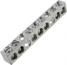 Techspan NA409 - Aluminum Neutral bar, Tin Plated, 14-4 awg Copper and Aluminum, 7 circuits