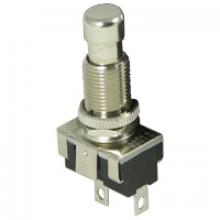 Techspan 35-448 - Switch Push Button On Off Spst Metal Plunger 6A